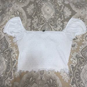 White H&M crop top